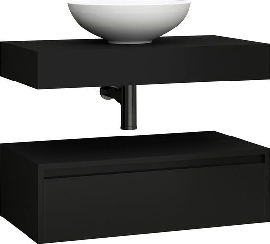 Aloni Lina Onderkast 80cm Mat Zwart