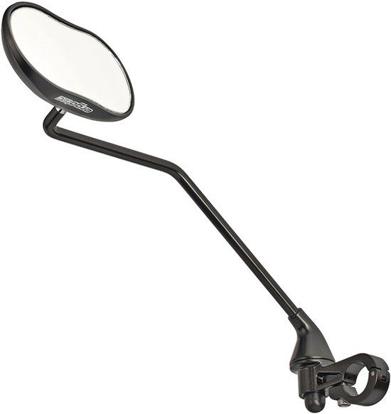 Ergotec M-88LV Spiegel lange arm 111 x 52 mm aluminium - zwart gezandstraald