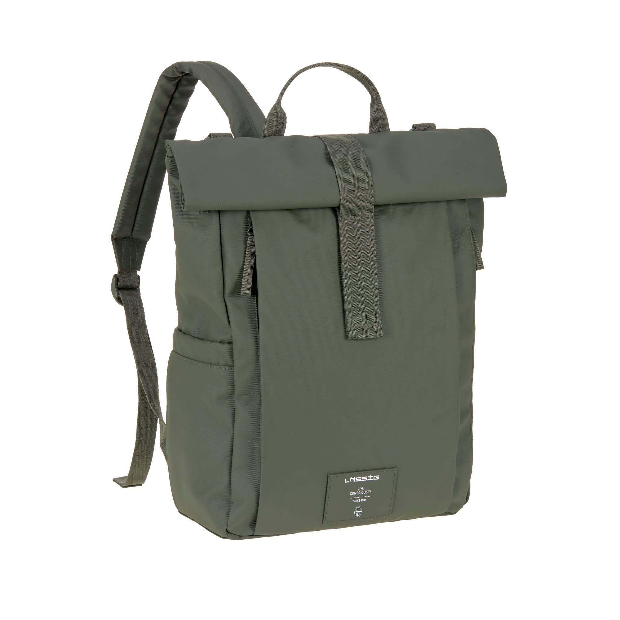 Lässig Rolltop Rugzak - Olive - Unisex