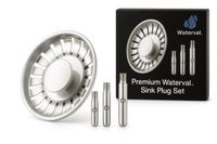 Waterval Premium RVS Korfplug Afvoerplug – Vernieuwd Model – 83mm – Grote Knop – Spoelbakzeef – Gootsteenzeef