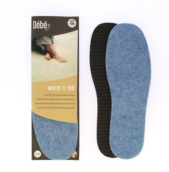 DEBE Warm 'n felt Inlegzolen - Maat 40 - Unisex