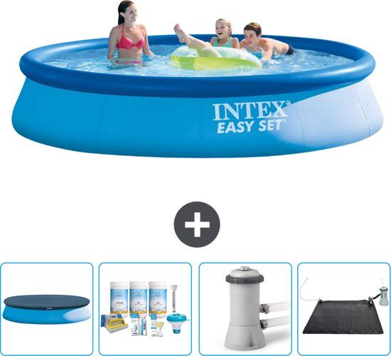 Intex Easy Set Zwembad - Rond - 396 x 84 cm - Blauw - Compleet Pakket