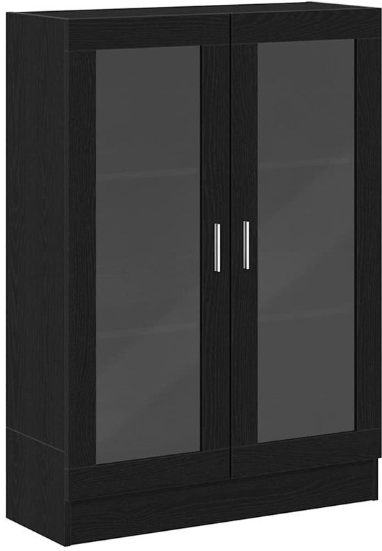 vidaXL Boekenkast 82,5x30,5x115 cm spaanplaat zwart eikenkleurig