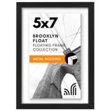 Americanflat Aluminium 5x7 zwevende fotolijst in zwart