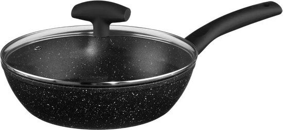 Secret de Gourmet Hapjespan met deksel - Zwart - 24 cm
