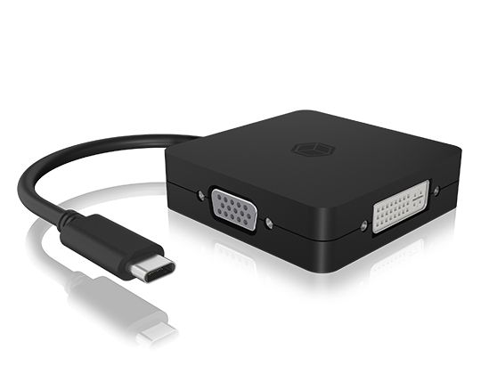 ICY BOX IB-DK1104-C USB-C Adapter - 4K - Zwart
