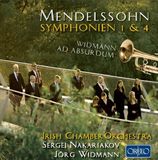 Outhere Irish Chamber Orchestra Mendelssohn: Mendelssohn Symphonien 1 & 4 | Widmann Ad Absurdum (CD)