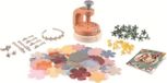 Smoby Créa Set Sieraden, Bloemen, knutselset voor sieraden, 50 stoffen bloemblaadjes, inclusief accessoires, geschikt voor kinderen vanaf 3 jaar, gemaakt in Frankrijk