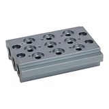 RIEGLER 106634-520.04-14 meervoudige bodemplaat voor wegventielen, 4 ventielposities, G 1/4, 1 st.