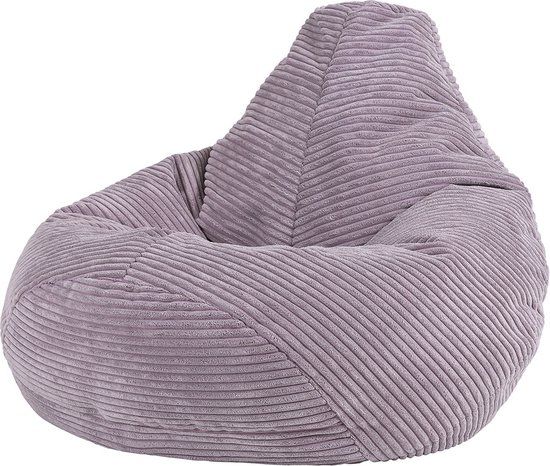 icon Dalton Corduroy Kids Bean Bag Chair - Purple - Children's Beanbag with Filling - Indoor Use