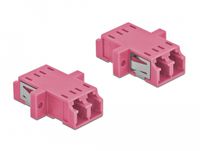DeLOCK 86537 glasvezelconnector LC Vrouwelijk/Vrouwelijk OM4 Multimode Violet 2 stuks
