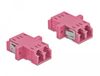 DeLOCK 86537 glasvezelconnector LC Vrouwelijk/Vrouwelijk OM4 Multimode Violet 2 stuks