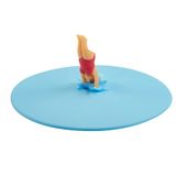 Lurch 210891 Mijn deksel Splash Girls Monika Mut glazen deksel van premium platina siliconen Ø10,5cm, blauw