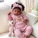 Afro-Amerikaanse Reborn Doll met Ingeënt Haar