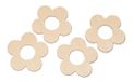 GLOREX houten bloemen, natuur, 12 x 8,5 x 1,5 cm