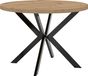 Dekori.Interiors Eettafel ENDIK zwart, 90/190 cm, eikenhout Artisan, uitschuifbaar, industrieel, loft-stijl