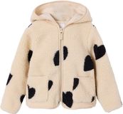 Vertbaudet Sherpa vest met capuchon en bloemenprint voor meisjes