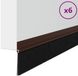 vidaXL - Zelfklevende Deurborstels - 6 stuks - Bruin - 100 cm - Aluminiumlegering