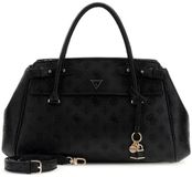 GUESS Diana 3 Compartment Satchel Black Logo Handtas Zwart