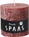 Spaas Cilinderkaars rustiek - Ø10 cm x 10 cm wijnrood