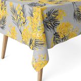 MARTINA HOME Mimosa Tafelkleed, hars, grijs, 200 x 140 cm