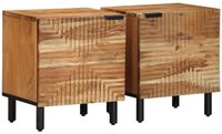 vidaXL Nachtkastjes 2 stuks 40x33x46 cm massief acacia hout bruin