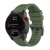 By Qubix Qubix - Geschikt voor Garmin bandje - 22mm Quickfit - Siliconen sportbandje - Leger groen - Geschikt voor Garmin Quatix 8 - 47mm
