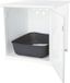 TRIXIE Kattenbak, 49 x 51 x 51 cm, Geverfd MDF, Wit, Met Magnetische Sluiting, Kattenhuis