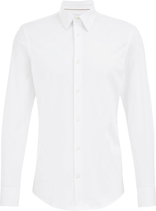 WE Fashion Heren slim fit overhemd wit