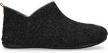 Manfield - Dames - Donkergrijze pantoffels - Maat 37