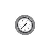RIEGLER 101878-309/63 Standardmano, frontring verchr, G 1/4 achter, 0-40,0 bar, Ø 63, 1 stuk