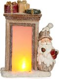 Krist+ Decoratieve figuren Kerstman LED Licht Keramisch Bruin Wit (20 x 45 x 32 cm)
