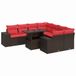 VidaXL 3326775 Tuinmeubelset Rood