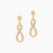 Dunya Boucles D'oreilles Pendantes Plaqué Or Jaune Oxyde De Zirconium