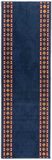 vidaXL - FLORNES - Tapijtloper - Geweven - Blauw - Diamanten - 80 x 300 cm - PP