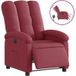 Fauteuil Relax Fauteuil Inclinable Électrique Rouge Bordeaux Tissu