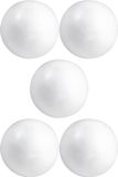 Rayher hobby materialen Piepschuim bol/bal - 5x - wit - D5 cm