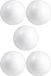 Rayher hobby materialen Piepschuim bol/bal - 5x - wit - D5 cm