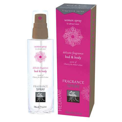 Shiatsu Feromonen Bed & Body Spray Voor Vrouwen - Kers & Witte Lotus