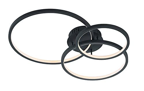 TRIO LEUCHTEN Aaron LED Plafondlamp - 36W RGBW - WiZ - Metaal - Antraciet