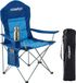 Merkloos Relaxdays Campingstoel opvouwbaar - met tas en bekerhouder - blauw