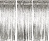 Smiffys Folie Deurgordijn Versiering - 3x - Zilver - 244 x 91 cm