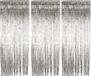 Smiffys Folie Deurgordijn Versiering - 3x - Zilver - 244 x 91 cm