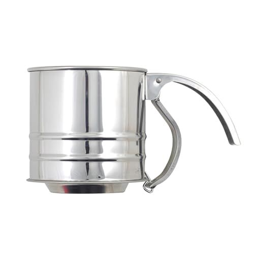Metaltex - Meelzeef - Bloemzeef - Poedersuiker - 225g Inhoud - RVS - Vaatwasserveilig - Handvatklem