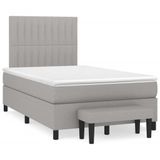 Maison Exclusive - Sommier à lattes de lit et matelas gris clair 120x190 cm tissu