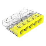 WAGO 2273-205 Compact-verbindingsdozenklemmen, 5-geleiders, 100 stuks, geel