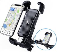 AG Store AG140 Universele Telefoonhouder Fiets - 360 graden rotatie - Ook voor Scooter en Motor - Zwart- Anti shock & Vibratie ontwerp - Fietshouder voor smartphones - telefoon - gsm houder fiets - iphone - Hoogste kwaliteit