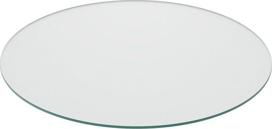 Merkloos Relaxdays Glasplaat 8 mm - Gehard Veiligheidsglas - Ronde Glazen Plaat - Ø 70 cm - Transparant