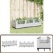vidaXL Plantenbak met pinnen 123,5x43,5x43,5 cm polypropeen wit