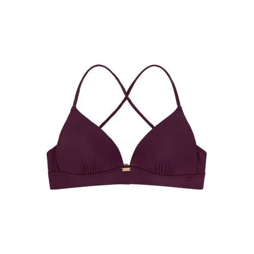 Sam Friday Drift voorgevormde triangel bikinitop donkerrood